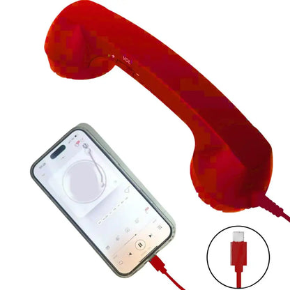 Retro Telephone Receiver Type-C 3.5mm Microphone Handset Directly Plug Into Mobile Phone Handset For Mobile Phones