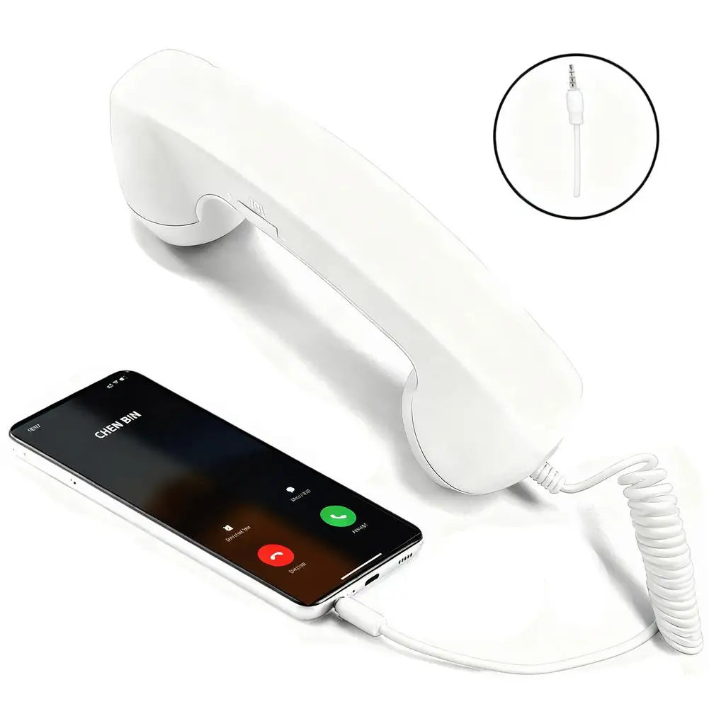 Retro Telephone Receiver Type-C 3.5mm Microphone Handset Directly Plug Into Mobile Phone Handset For Mobile Phones