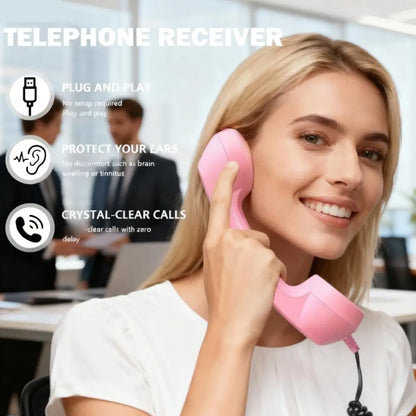Retro Telephone Receiver Type-C 3.5mm Microphone Handset Directly Plug Into Mobile Phone Handset For Mobile Phones