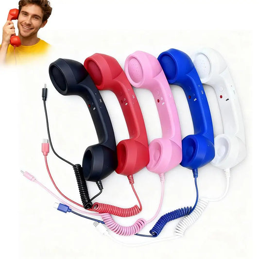 Retro Telephone Receiver Type-C 3.5mm Microphone Handset Directly Plug Into Mobile Phone Handset For Mobile Phones