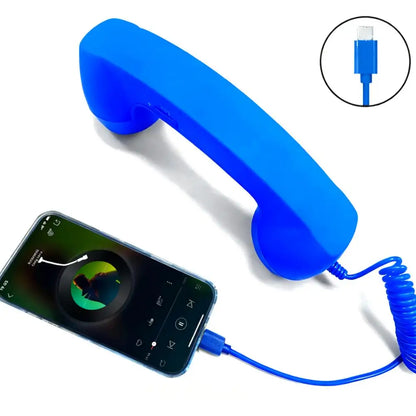 Retro Telephone Receiver Type-C 3.5mm Microphone Handset Directly Plug Into Mobile Phone Handset For Mobile Phones