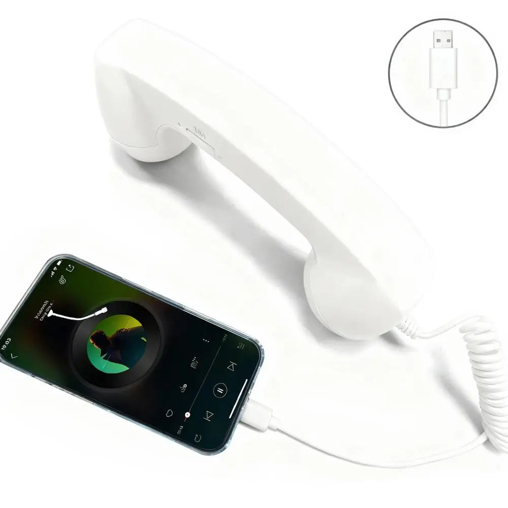 Retro Telephone Receiver Type-C 3.5mm Microphone Handset Directly Plug Into Mobile Phone Handset For Mobile Phones