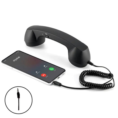 Retro Telephone Receiver Type-C 3.5mm Microphone Handset Directly Plug Into Mobile Phone Handset For Mobile Phones