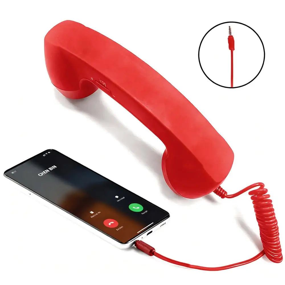 Retro Telephone Receiver Type-C 3.5mm Microphone Handset Directly Plug Into Mobile Phone Handset For Mobile Phones
