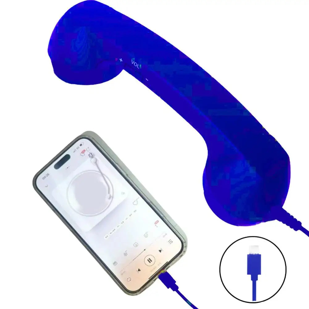 Retro Telephone Receiver Type-C 3.5mm Microphone Handset Directly Plug Into Mobile Phone Handset For Mobile Phones