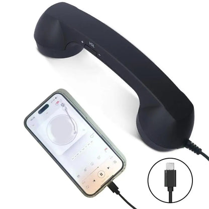 Retro Telephone Receiver Type-C 3.5mm Microphone Handset Directly Plug Into Mobile Phone Handset For Mobile Phones