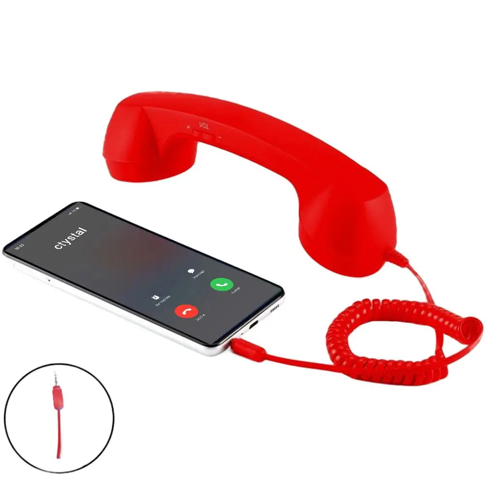 Retro Telephone Receiver Type-C 3.5mm Microphone Handset Directly Plug Into Mobile Phone Handset For Mobile Phones