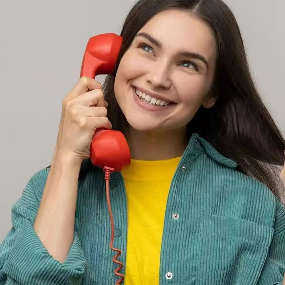 Retro Telephone Receiver Type-C 3.5mm Microphone Handset Directly Plug Into Mobile Phone Handset For Mobile Phones